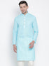 Men's Light Blue Cotton Kurta